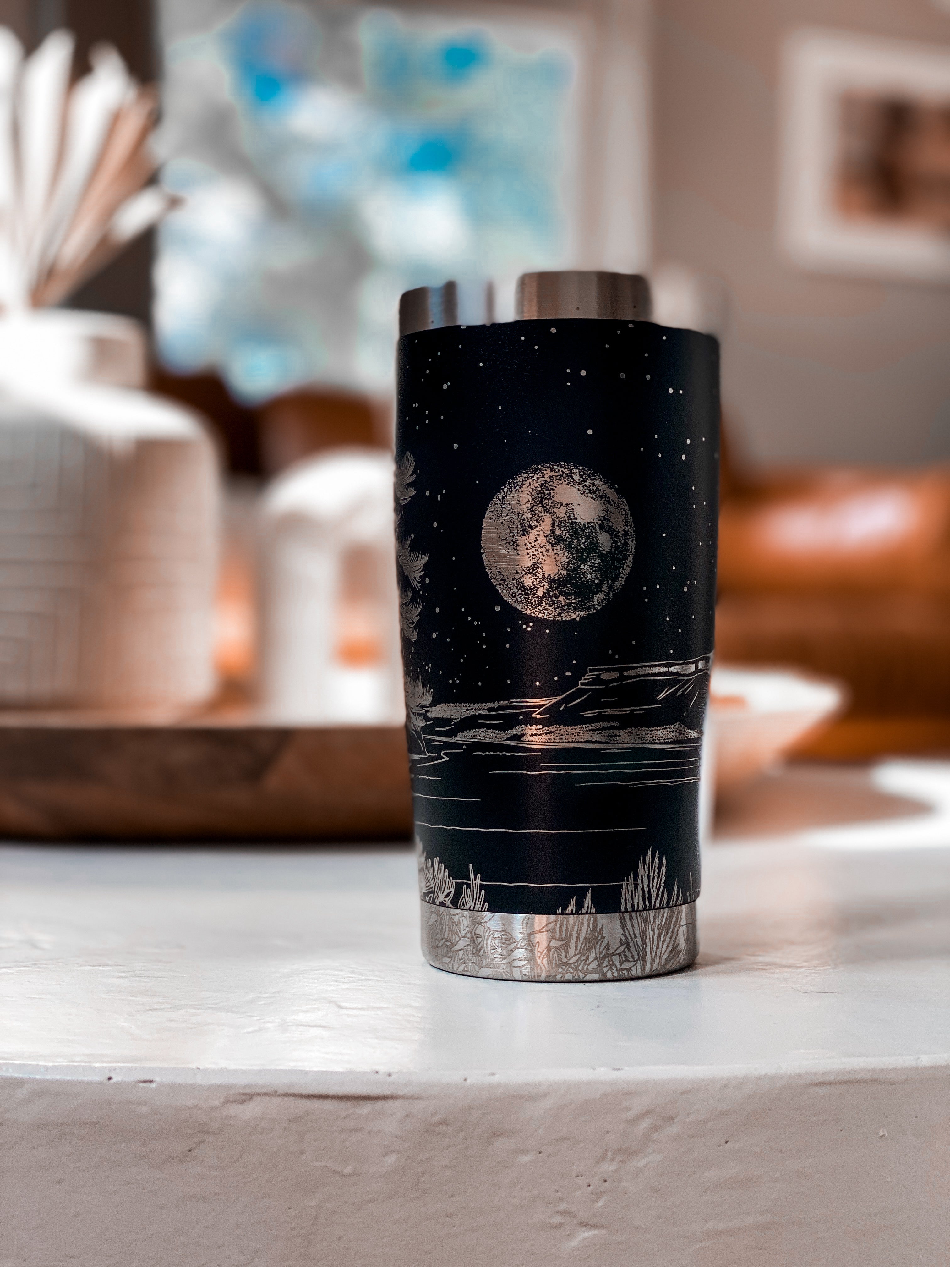 Lake Billy Chinook Insulated Tumbler | Engraved Hand Drawn Art