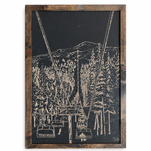 Hand Sketched Mt. Bachelor Cloudchaser Black (Plankers)