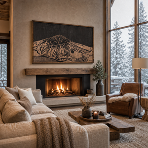 Mt Bachelor Ski Map Wood Artwork