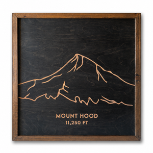 Mount Hood Engraved Wall Art (Planker)