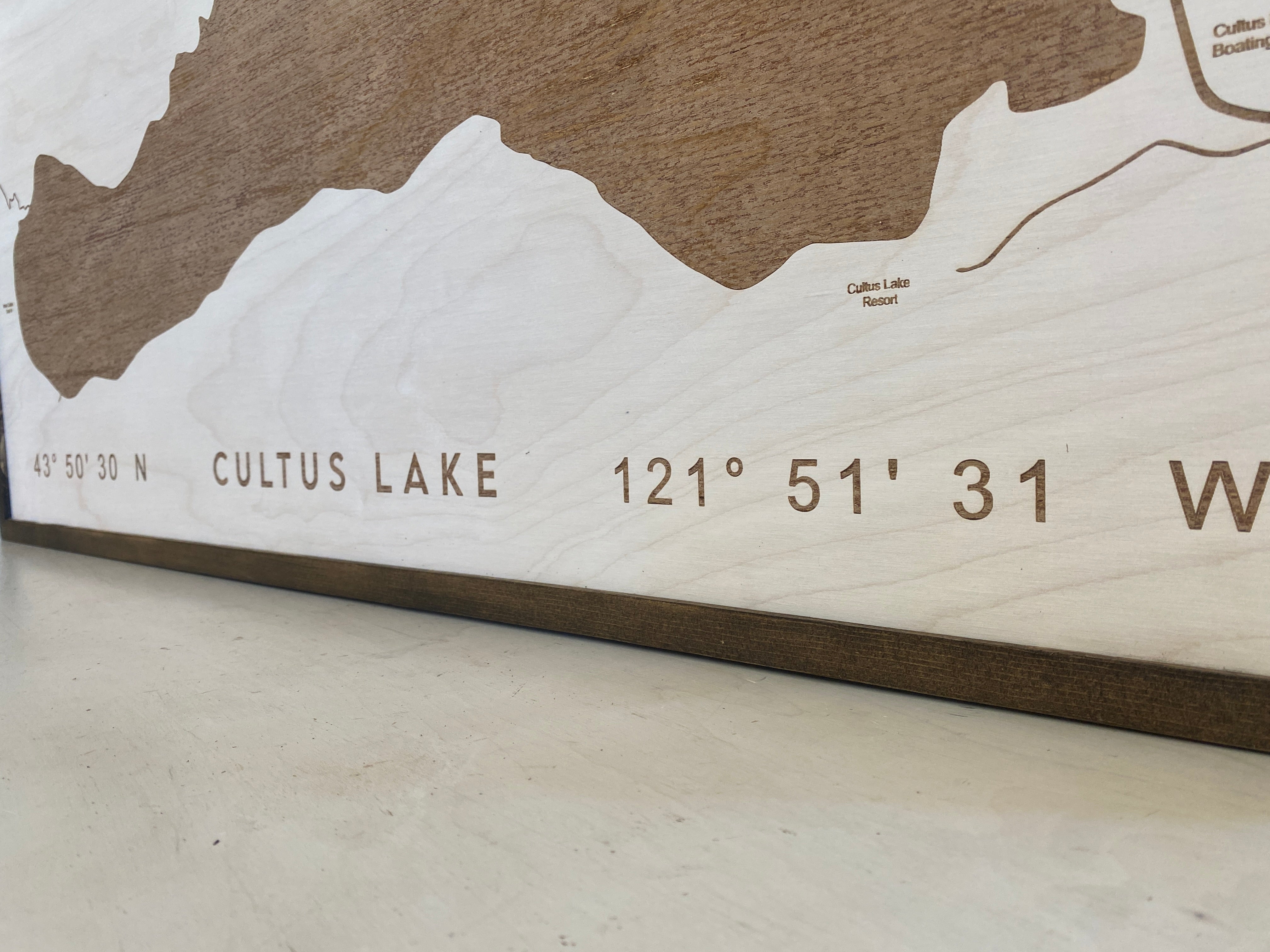 Cultus Lake Engraved Wooden Artwork Set