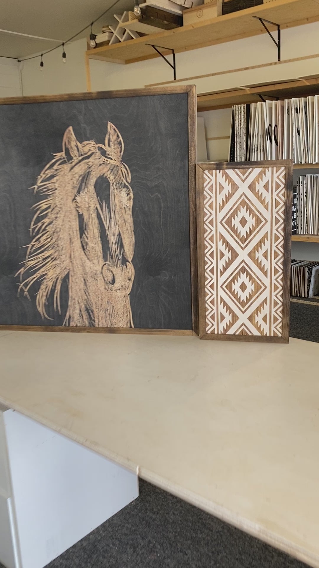 Aztec And Horse Hand Sketched Artwork Set