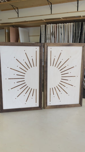 Two Piece Sunburst Artwork Set