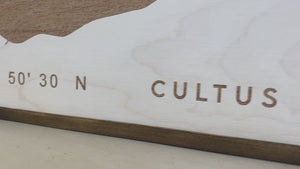 Cultus Lake Engraved Wooden Artwork Set