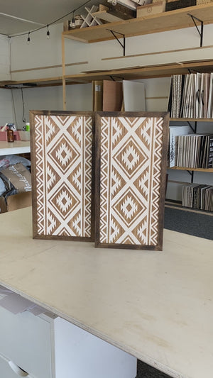 Two Piece Aztec Artwork Set