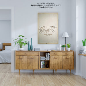 Mount St Helen Engraved Wall Art