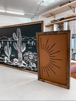 Load image into Gallery viewer, Cactus Desert Sunburst Wooden Artwork Set
