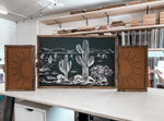 Load image into Gallery viewer, Cactus Desert Sunburst Wooden Artwork Set
