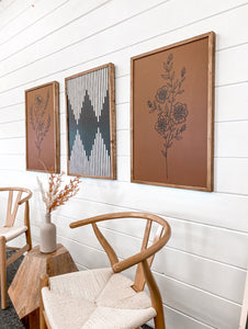 Flower & Aztec & Wooden Artwork