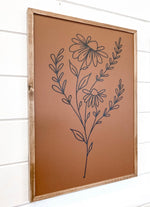 Load image into Gallery viewer, Flower &amp; Aztec &amp; Wooden Artwork

