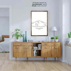 Mount Bachelor Engraved Wall Art