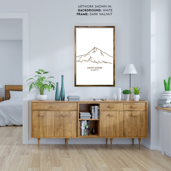 Mount Rainer Engraved Wall Art