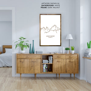 Mount Whitney Engraved Wall Art