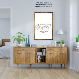 Mount St Helen Engraved Wall Art