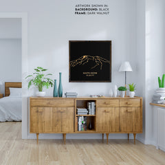 South Sister Mountain Engraved Wall Art