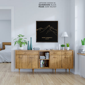 Mount Athabasca Engraved Wall Art