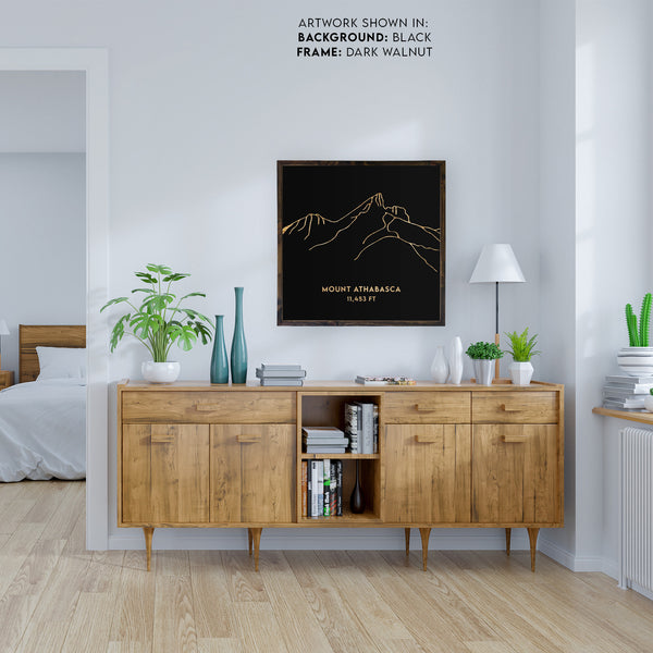 Mount Athabasca Engraved Wall Art
