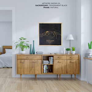South Sister Mountain Engraved Wall Art