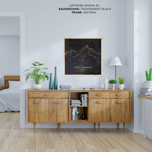 Mount Athabasca Engraved Wall Art