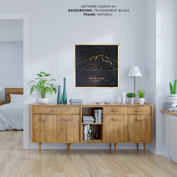 Mount Baker Engraved Wall Art